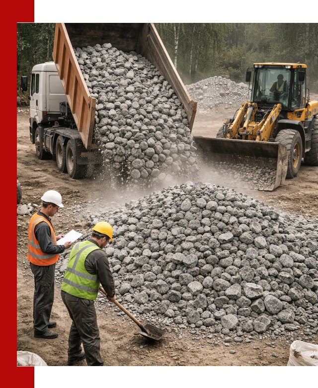 Гранитный щебень фракция 70-150 доставка в Первоуральске