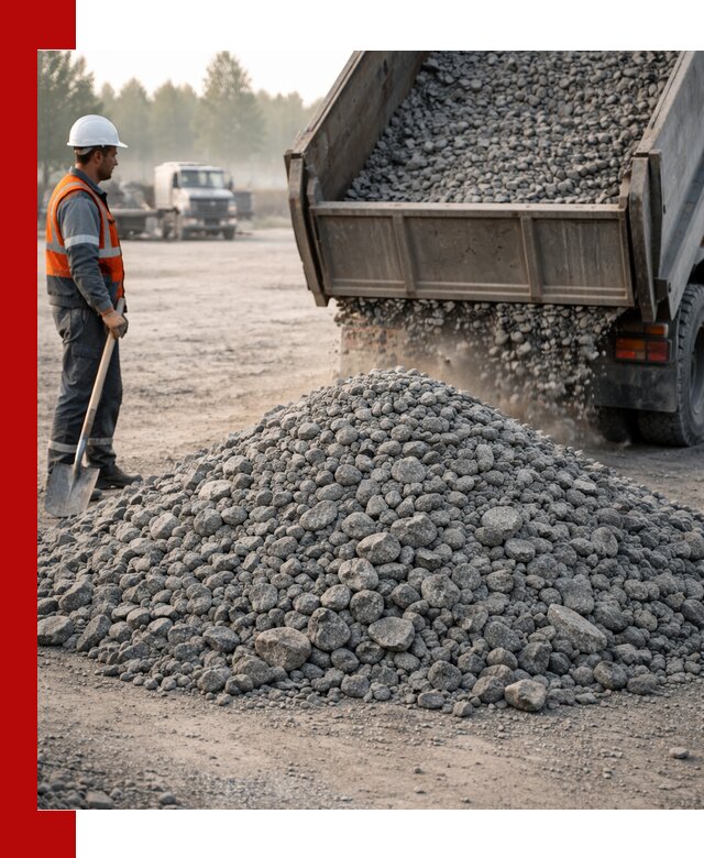 Гранитный щебень фракции 100–201 для строительства в Первоуральске