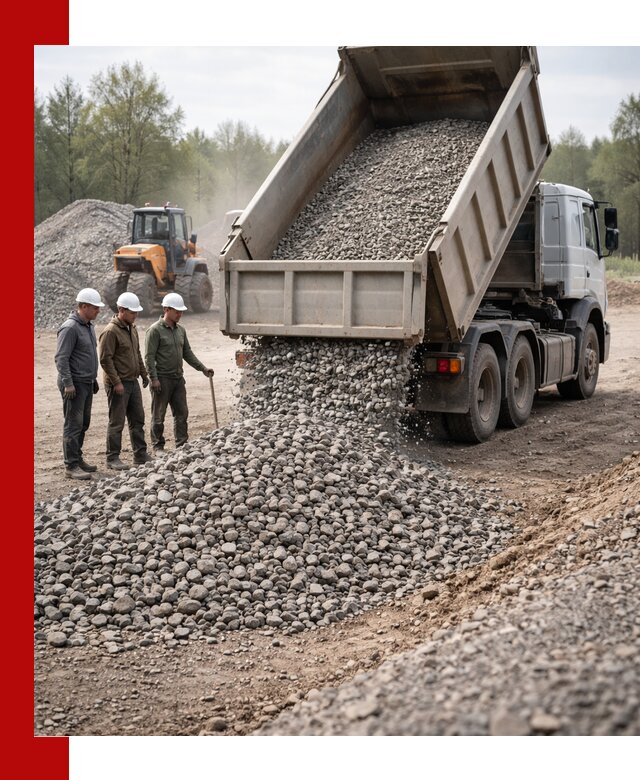 Доставка гравийного щебня фракции 70-120 в Первоуральске