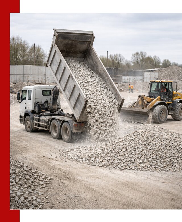 Доставка и продажа известнякового щебня в Первоуральске