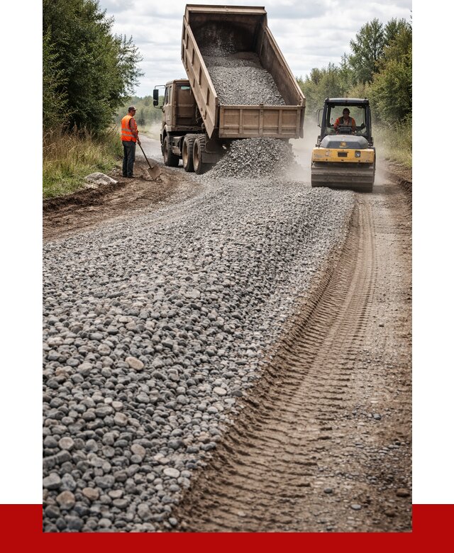 Щебень для отсыпки дороги в Первоуральске от 2779 р. ПРОНЕРУДПрв