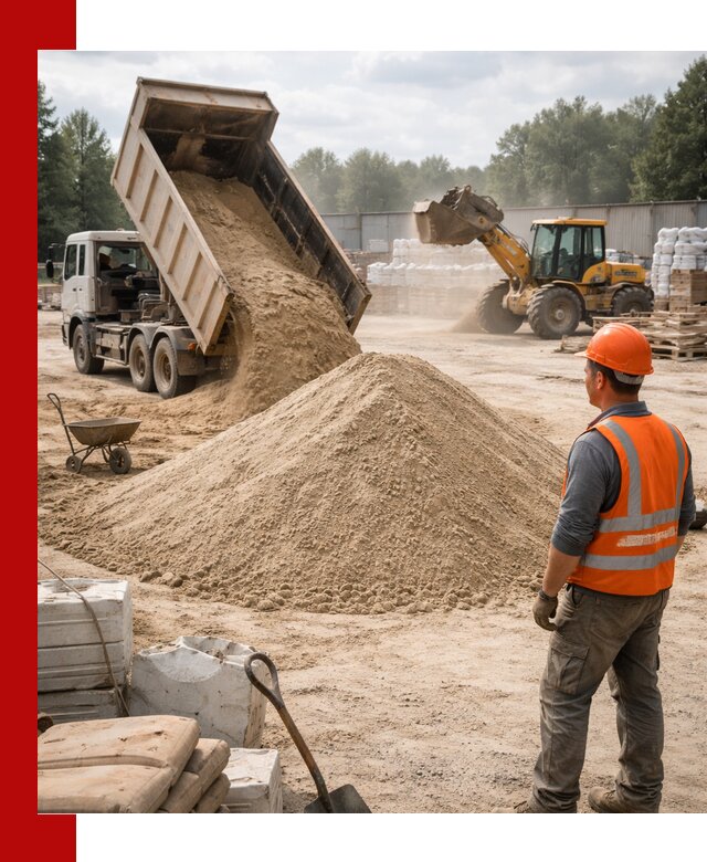 Доставка строительного песка с самосвалом в Первоуральске