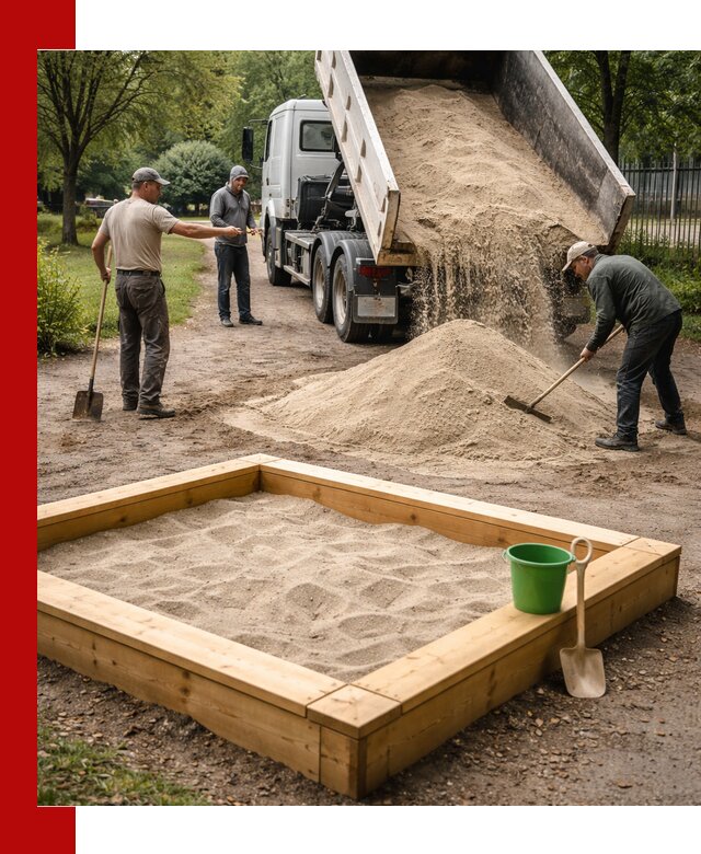 Песок для песочницы с доставкой в Первоуральске недорого и чистый