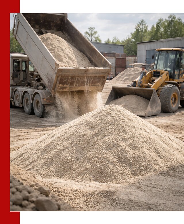 Кварцевый песок с доставкой в Первоуральске для строительных работ