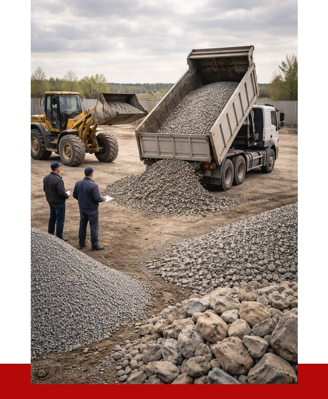 Гравий и камень с доставкой в Первоуральске от 4323 р. - ПРОНЕРУДПрв