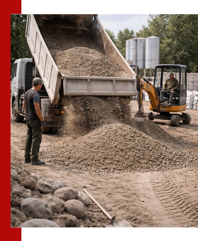 Доставка ПГС С3 в Первоуральске самосвалами и миксерами
