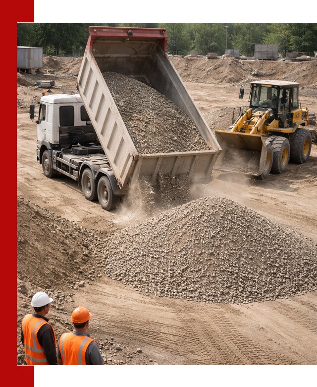 Щебень с песком (ЩГПС С2) с доставкой в Первоуральске
