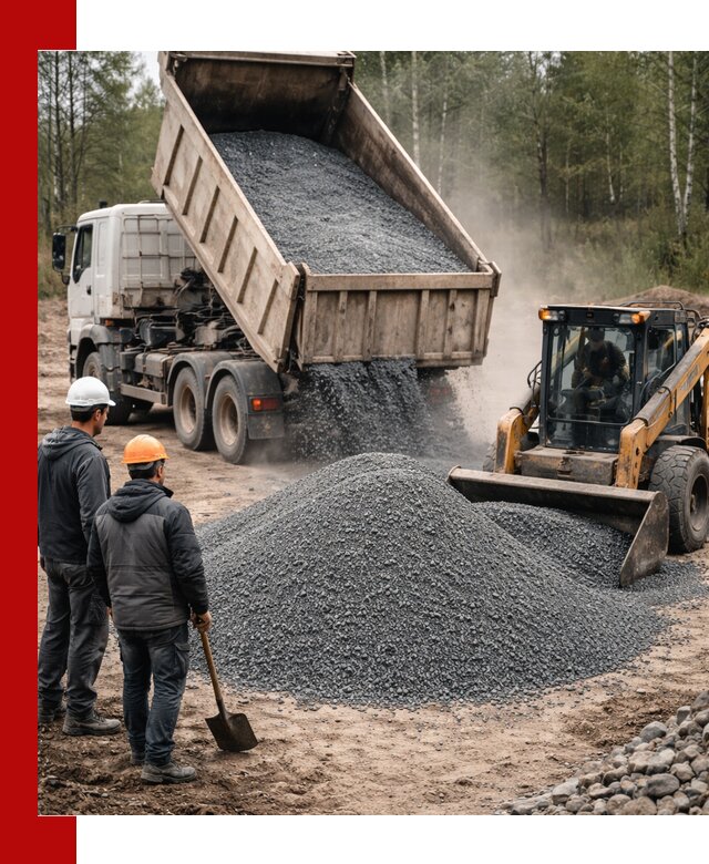 Гранитный отсев 0-5 с доставкой и разгрузкой в Первоуральске