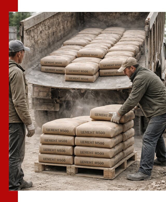 Цемент М500 с доставкой самосвалом в Первоуральске