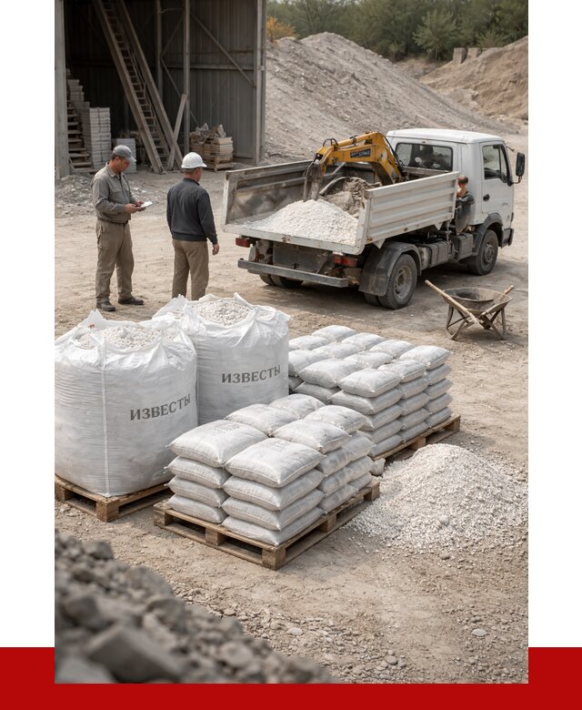 Известь строительная в Первоуральске с доставкой от 4323 р. | ПРОНЕРУДПрв