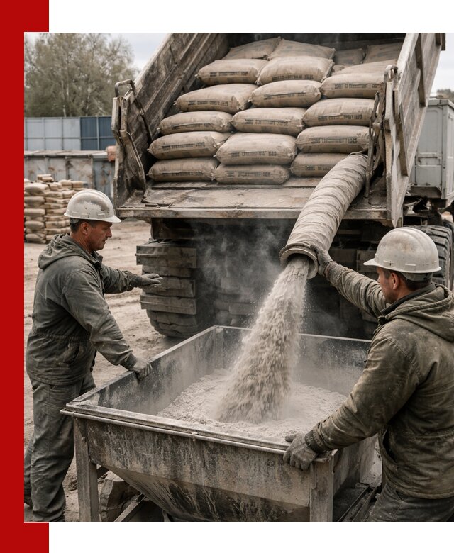 Доставка цемента М400 в Первоуральске оптом и в розницу