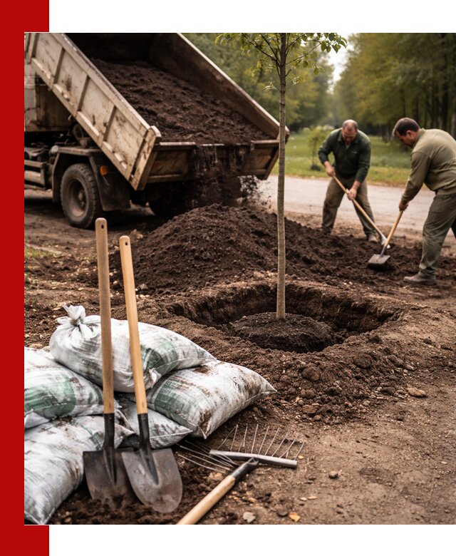 Грунт для посадки деревьев в Первоуральске — доставка и подготовка почвы