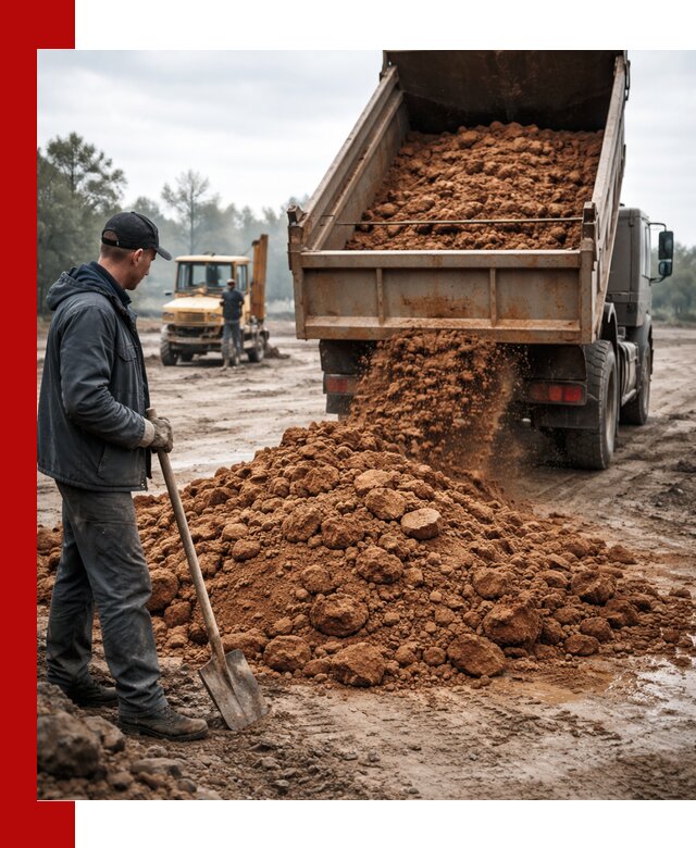 Глина для засыпки в Первоуральске с доставкой самосвалами