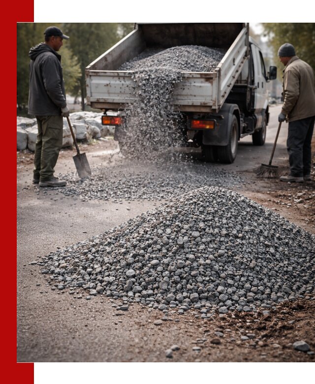 Гранитная крошка для посыпки дорог и тротуаров в Первоуральске