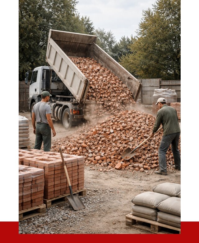 Бой кирпича в Первоуральске с доставкой от 4323 руб/куб | ПРОНЕРУДПрв