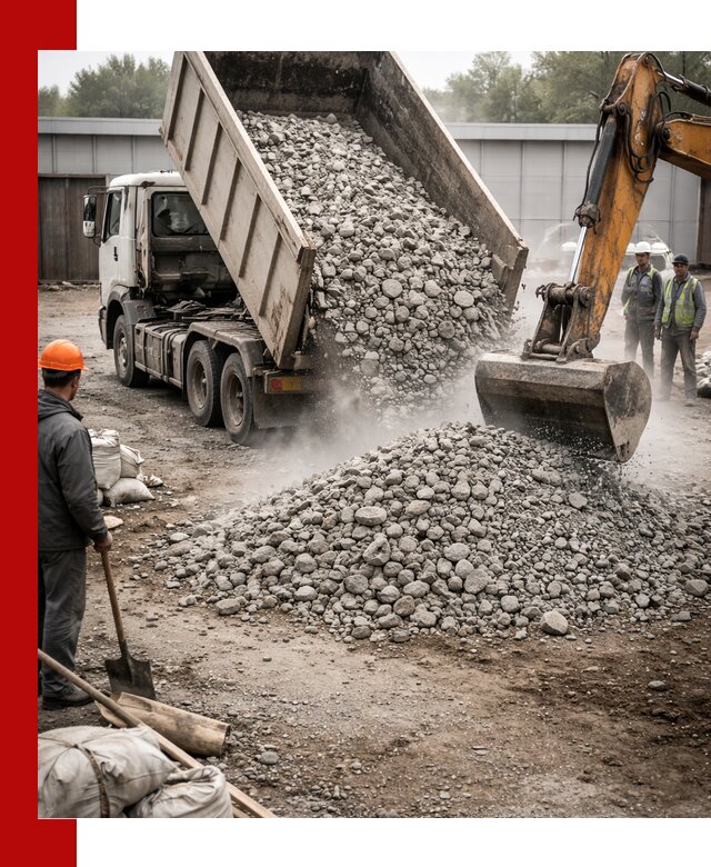 Доставка дробленого бетона в Первоуральске оптом и в розницу