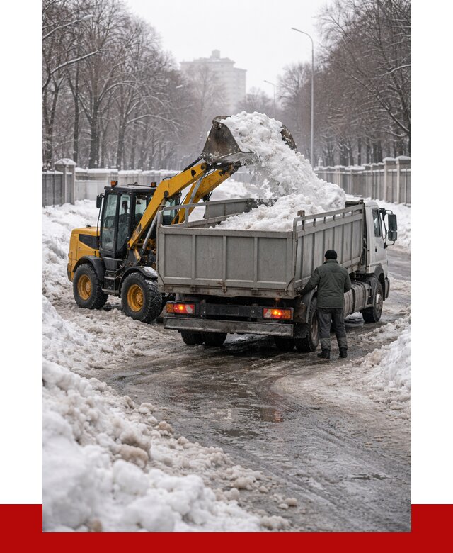 Вывоз снега с погрузкой в Первоуральске от 3603 р. ПРОНЕРУДПрв